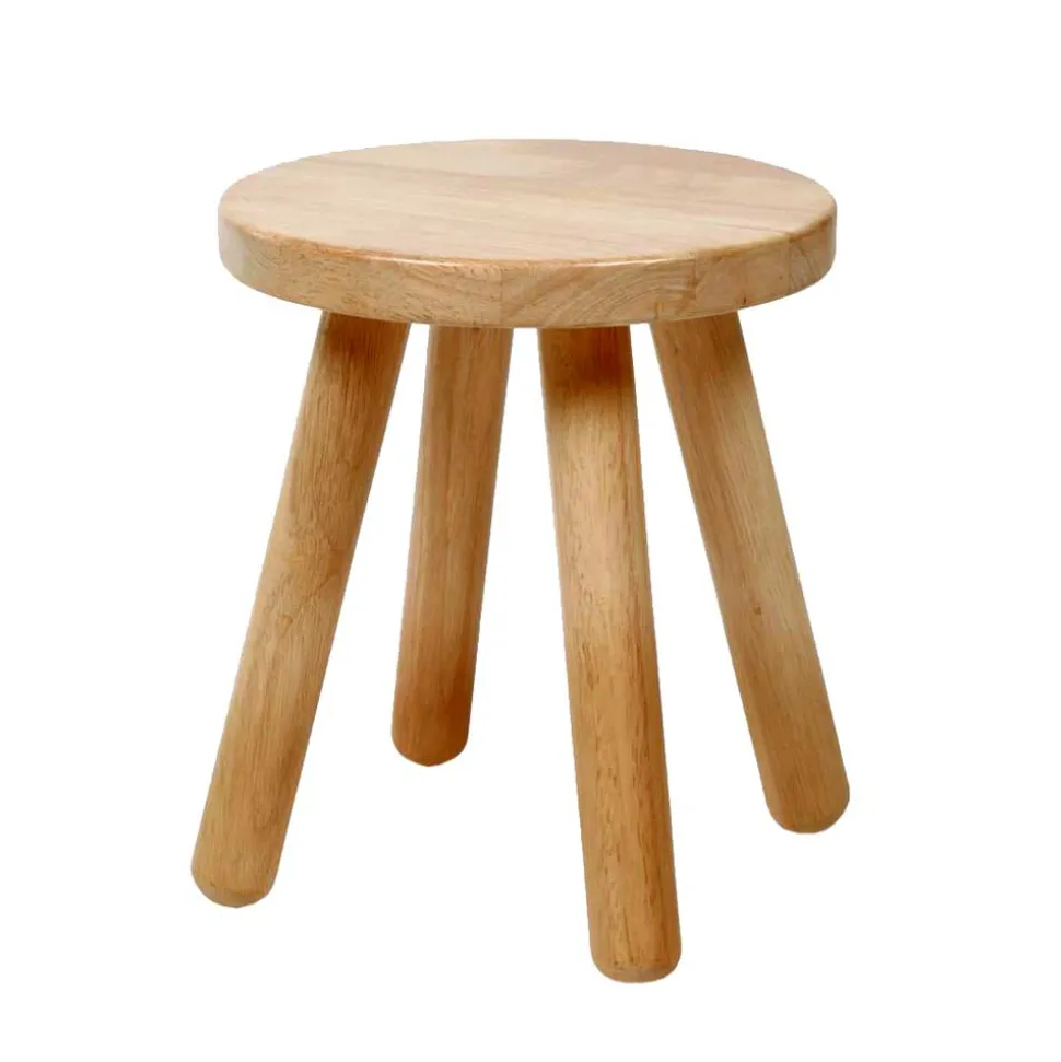 Kinderzimmer Holzhocker aus Gummibaum - Ivano