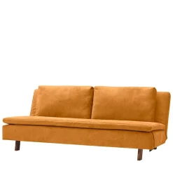 Klappcouch in Ocker mit Eiche - Lyra