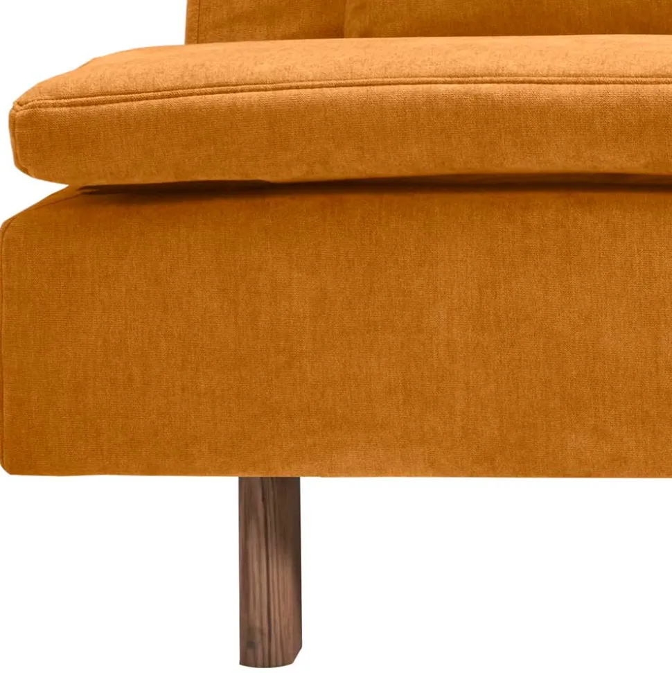 Klappcouch in Ocker mit Eiche - Lyra
