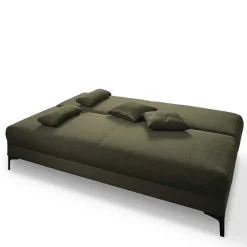 Klappcouch in Oliv Grün mit Federkern - Alcarizora