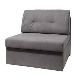Klappsessel in Silber Grau Webstoff - Belania