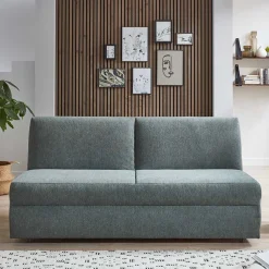 Klappsofa für zwei Personen in Graugrün - Legero