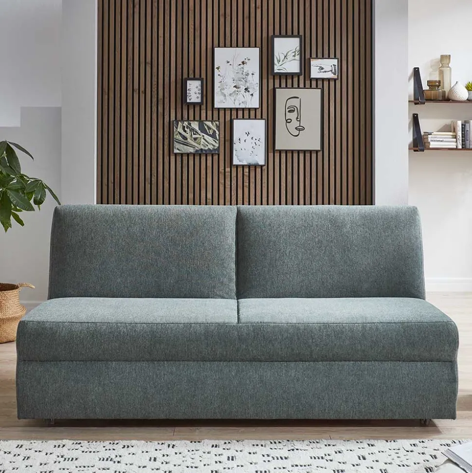 Klappsofa für zwei Personen in Graugrün - Legero