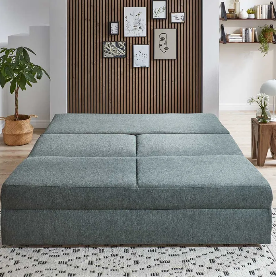 Klappsofa für zwei Personen in Graugrün - Legero