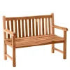 Klassische Holz Gartenbank mit Lehnen - Klahuma