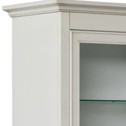 Klassische Vitrine in Antikweiß mit LED Licht - Annot