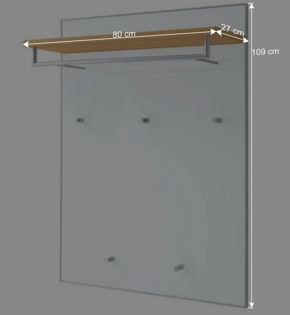 Kleiderpaneel Wynoca in Weiß Glas beschichtet
