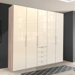 Kleiderschrank fürs Schlafzimmer in Creme - Rativian