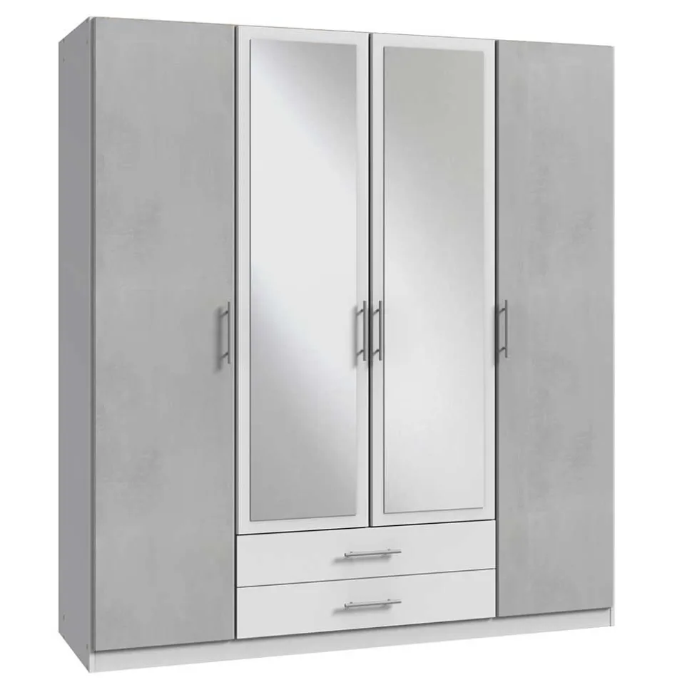 Kleiderschrank in Betonoptik Lichtgrau - Unesc