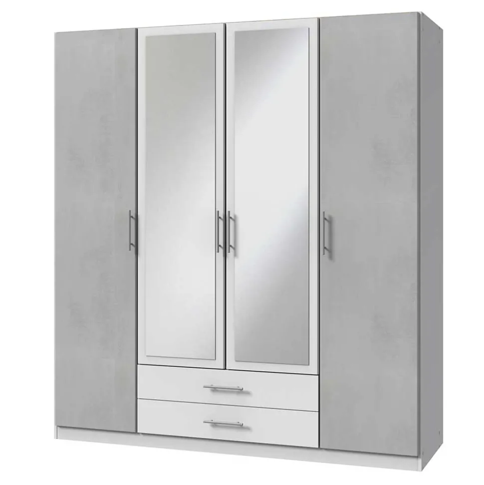 Kleiderschrank in Betonoptik Lichtgrau - Unesc