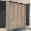 Kleiderschrank in Eiche Sägerau Dekor - Zayun