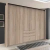 Kleiderschrank in Holzoptik Eiche sägerau - Zayun