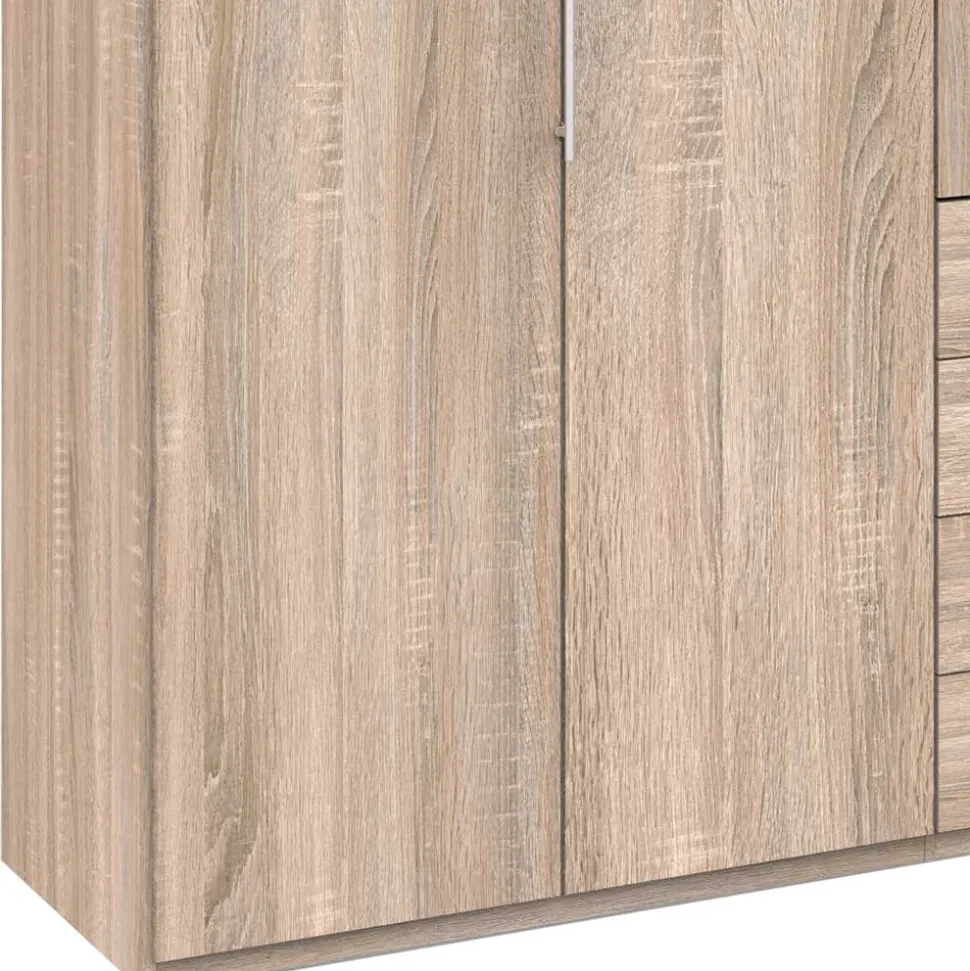 Kleiderschrank in Holzoptik Eiche sägerau - Zayun