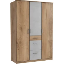 Kleiderschrank in Plankeneiche & Lichtgrau - Anca
