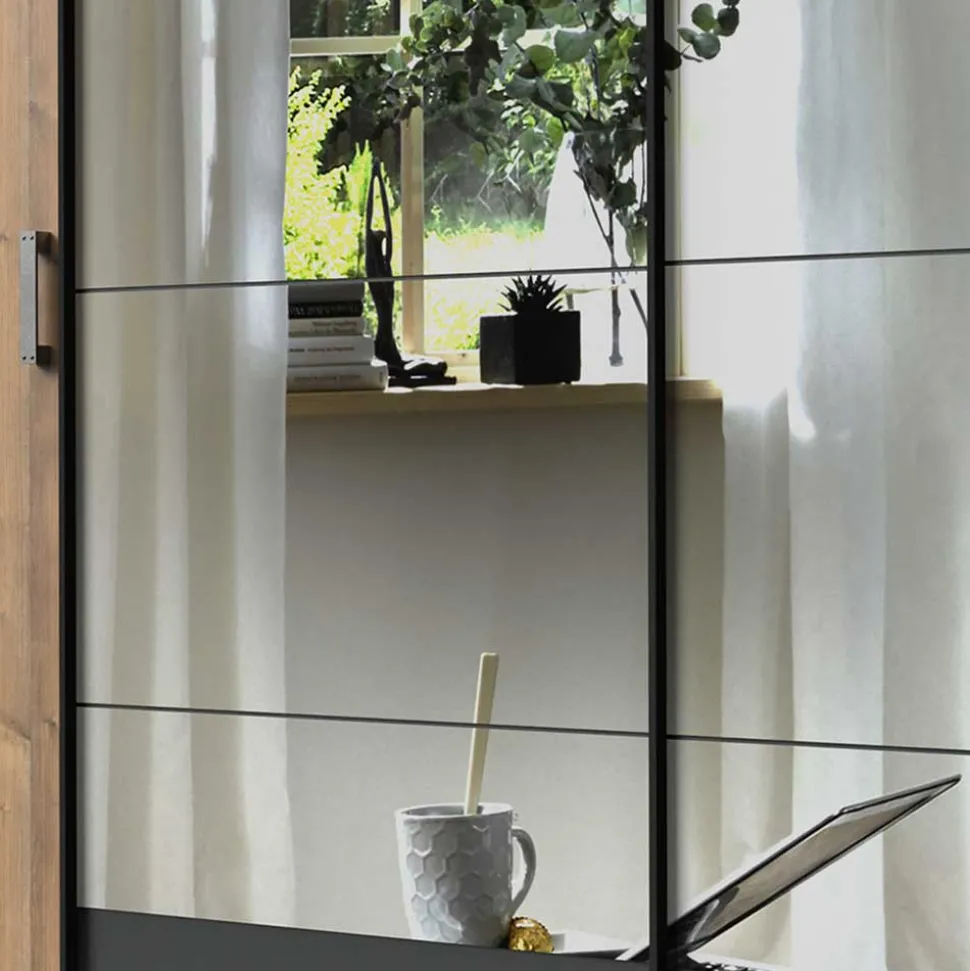 Kleiderschrank in Tanne Dekor & Grau - Ardila