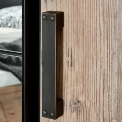 Kleiderschrank in Tanne Dekor & Grau - Ardila