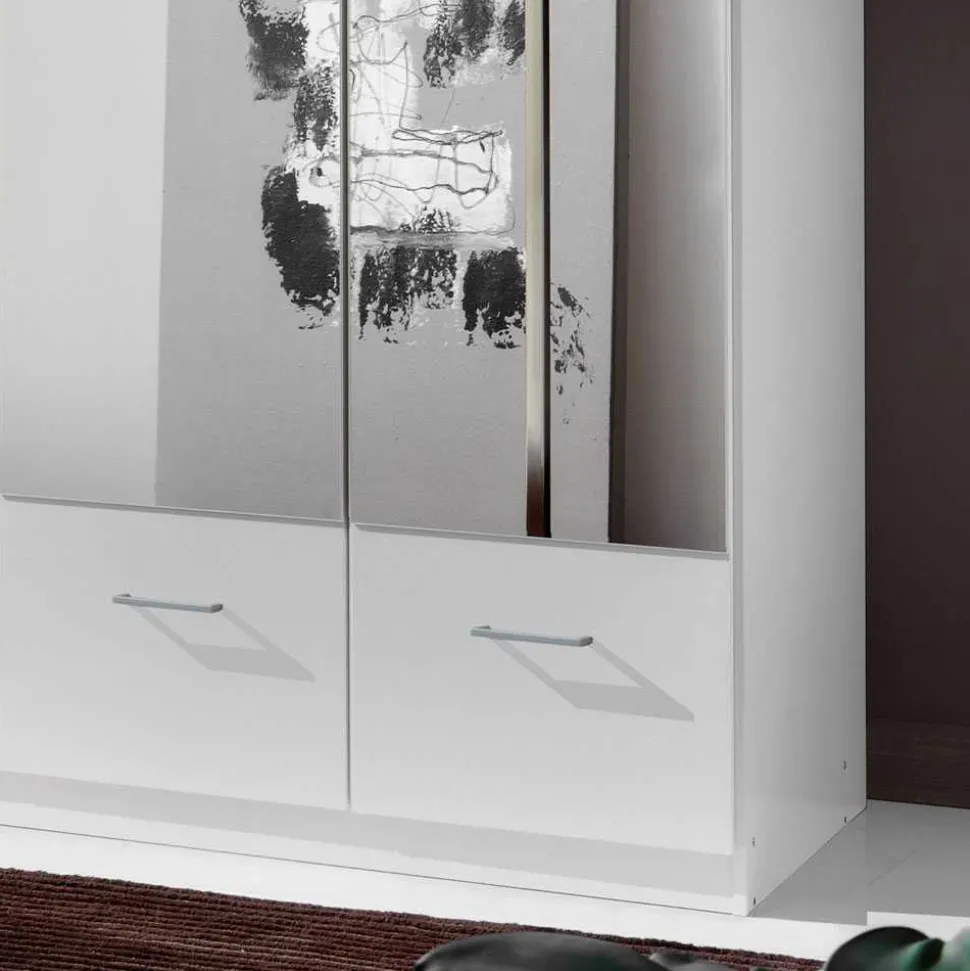Kleiderschrank Mellevos in Weiß