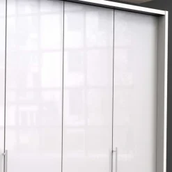 Kleiderschrank mit Glasfront Weiß - Dolienca