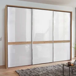 Kleiderschrank mit Schwebetüren in Weiß - Tessina