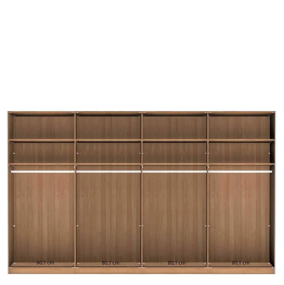 Kleiderschrank mit Schwebetüren in Dunkelbraun - Vutonia