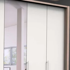 Kleiderschrank mit Spiegeltür & 2 Falttüren - Vaclyn