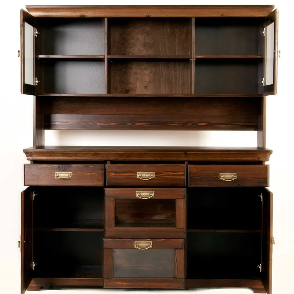 Kolonialstil Buffet in Kiefer dunkel - Jurcavs