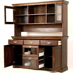 Kolonialstil Buffet in Kiefer dunkel - Jurcavs