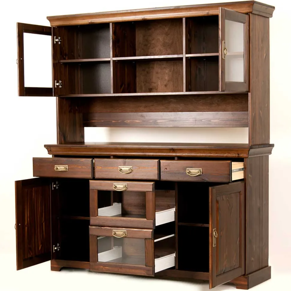 Kolonialstil Buffet in Kiefer dunkel - Jurcavs
