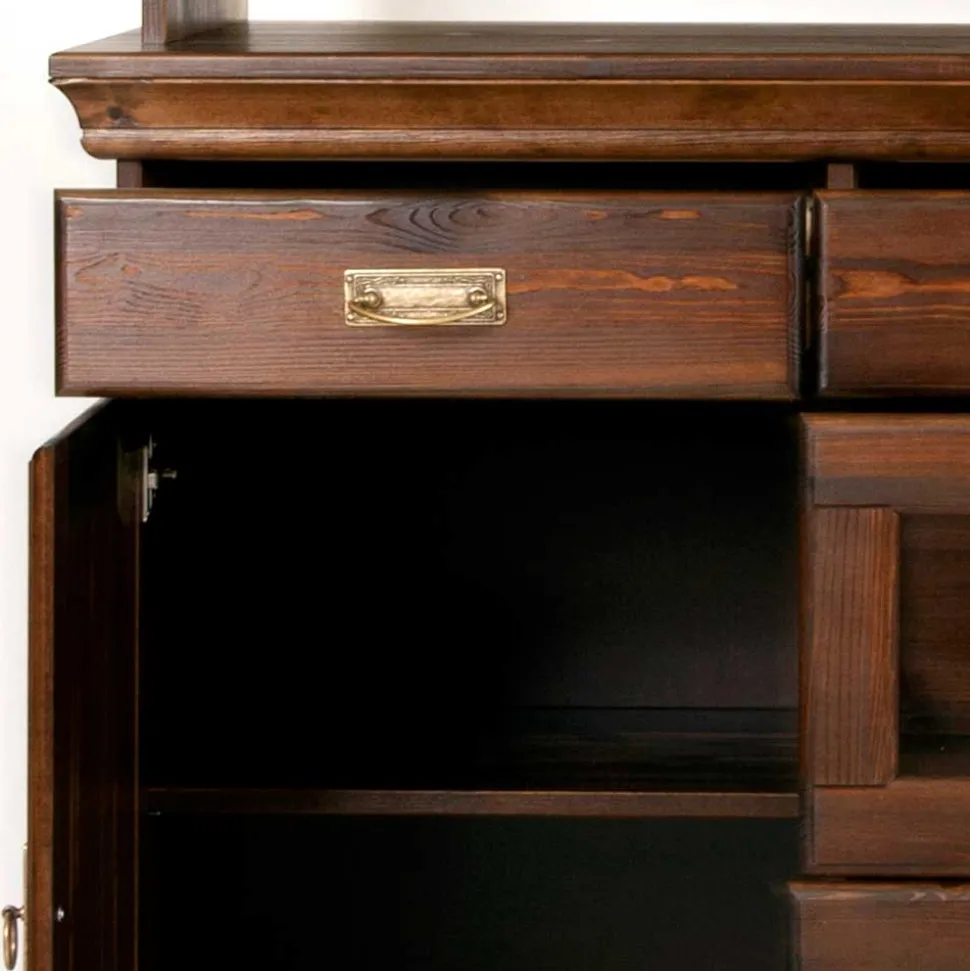 Kolonialstil Buffet in Kiefer dunkel - Jurcavs