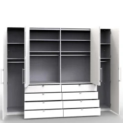 Kombi Kleiderschrank mit Schubkästen und Falttüren - Vaclyn
