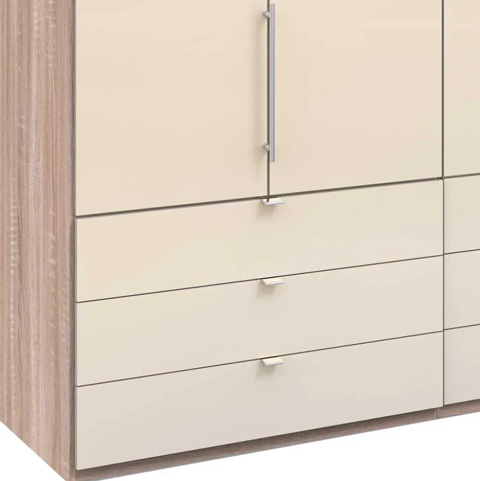 Kombi Kleiderschrank mit 2 breiten Abteilen - Rativian