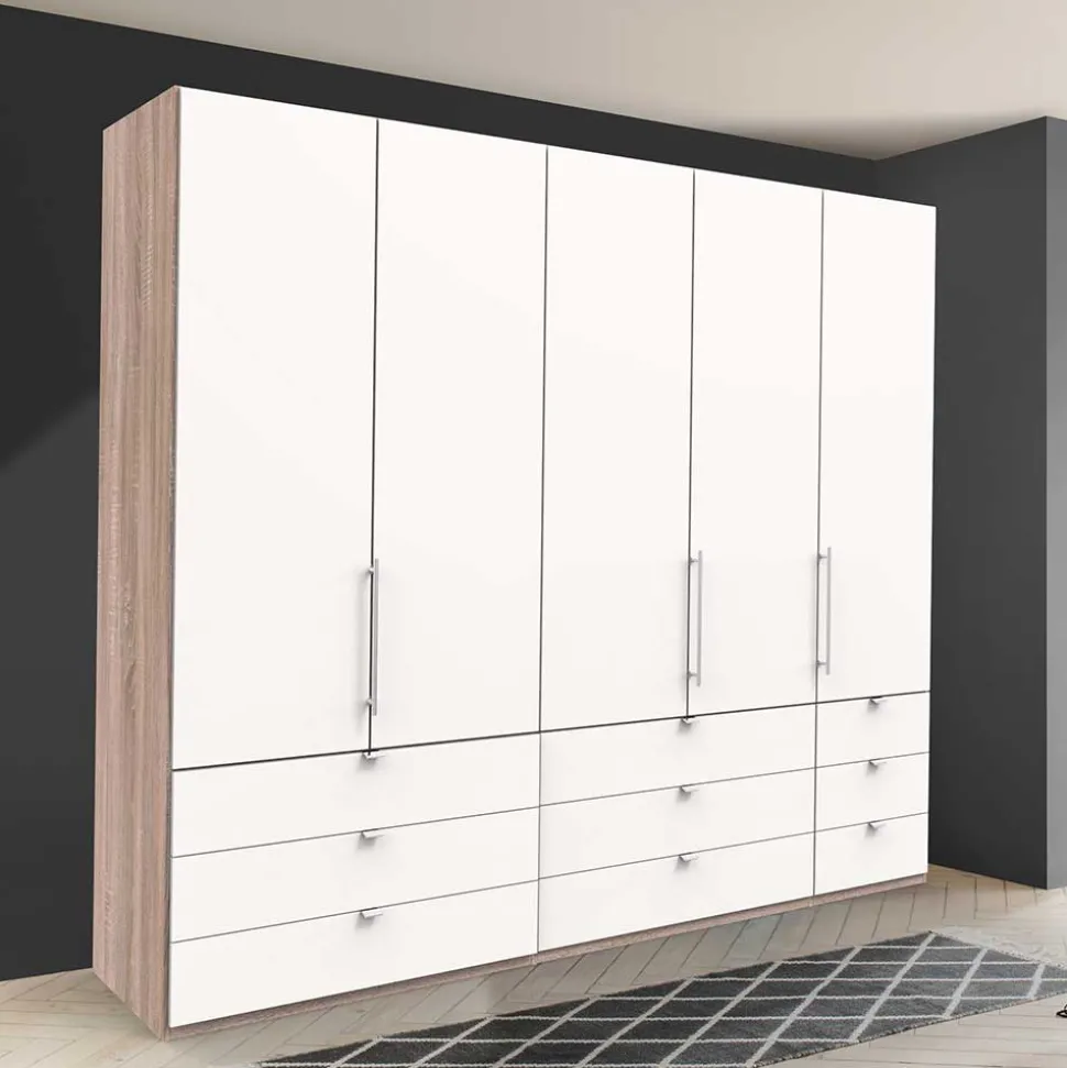 Kombi Schlafzimmerschrank mit neun Schubladen - Vaclyn