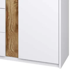 Kombi Sideboard in Weiß & Asteiche - Solvidda