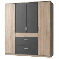 Kombi-Drehtürenschrank in Eiche Sägerau - Danah