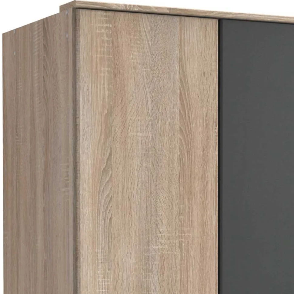 Kombi-Drehtürenschrank in Eiche Sägerau - Danah