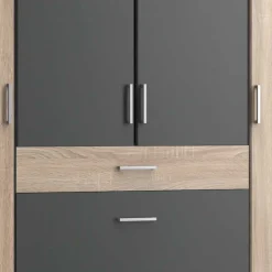 Kombi-Drehtürenschrank in Eiche Sägerau - Danah