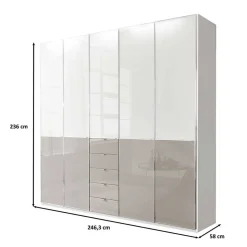 Kombi-Drehtürenschrank 5-türig - Pascan