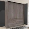 Kombi-Falttürenschrank mit acht Schubladen - Crenba