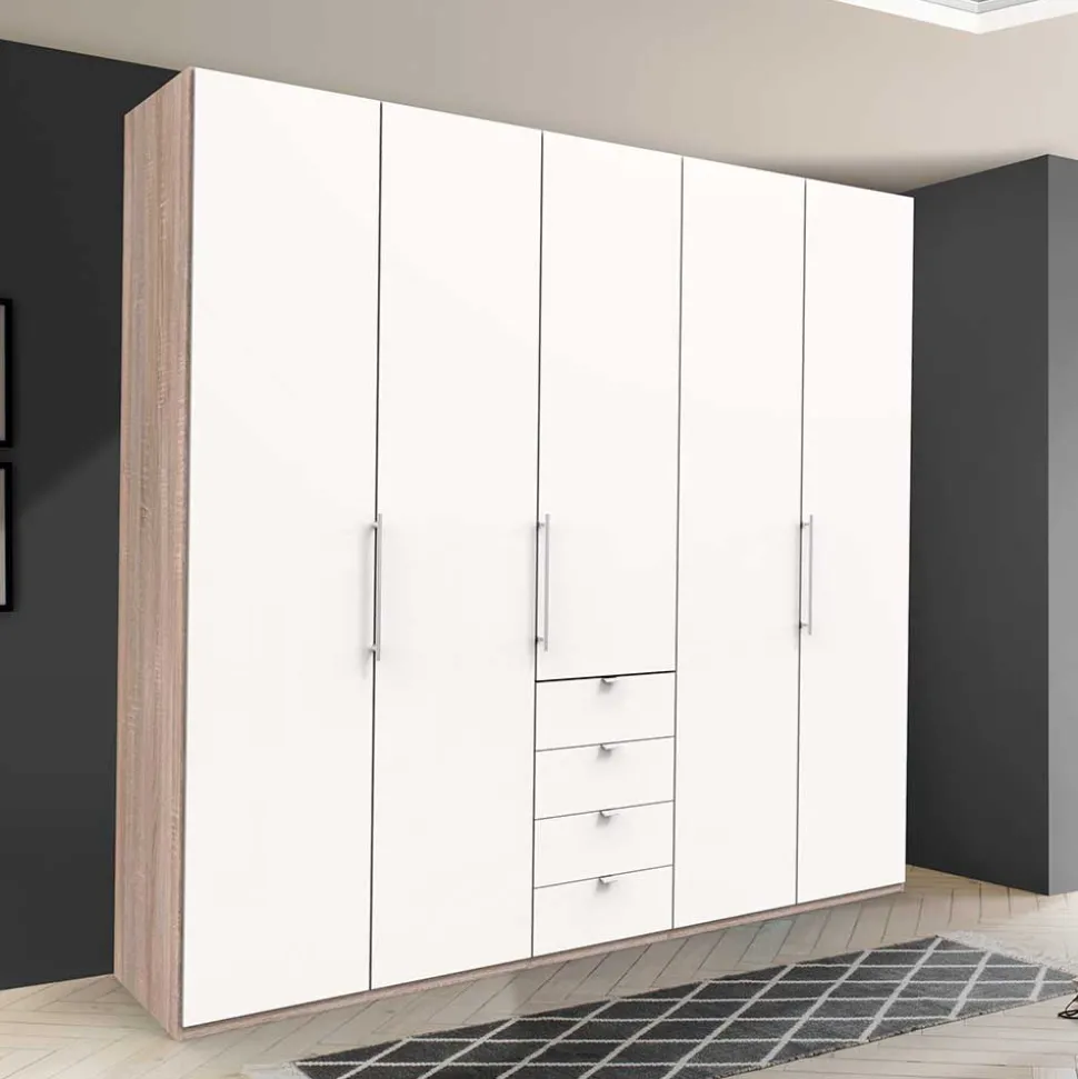 Kombi-Kleiderschrank 3 türig & 4 Schubladen - Vaclyn