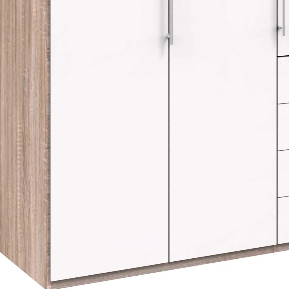 Kombi-Kleiderschrank 3 türig & 4 Schubladen - Vaclyn