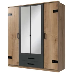 Kombi-Kleiderschrank in Plankeneiche Dekor - Corpus
