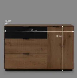 Kombi-Kommode mit 138 cm Breite - Kantino