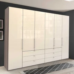 Kombi-Schlafzimmer-Kleiderschrank in Creme - Casilla