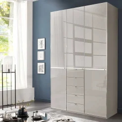 Kombi-Schlafzimmerschrank mit fünf Schubladen - Nucina