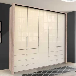 Kombi-Schlafzimmerschrank in Cremefarben - Rativian