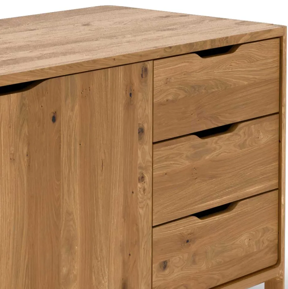 Kombi-Sideboard aus Wildeiche Massivholz - Laida