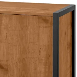 Kommode in Eiche Holzoptik und Schwarz - Lavion