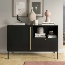Kommode in Schwarz mit Gold - Groot
