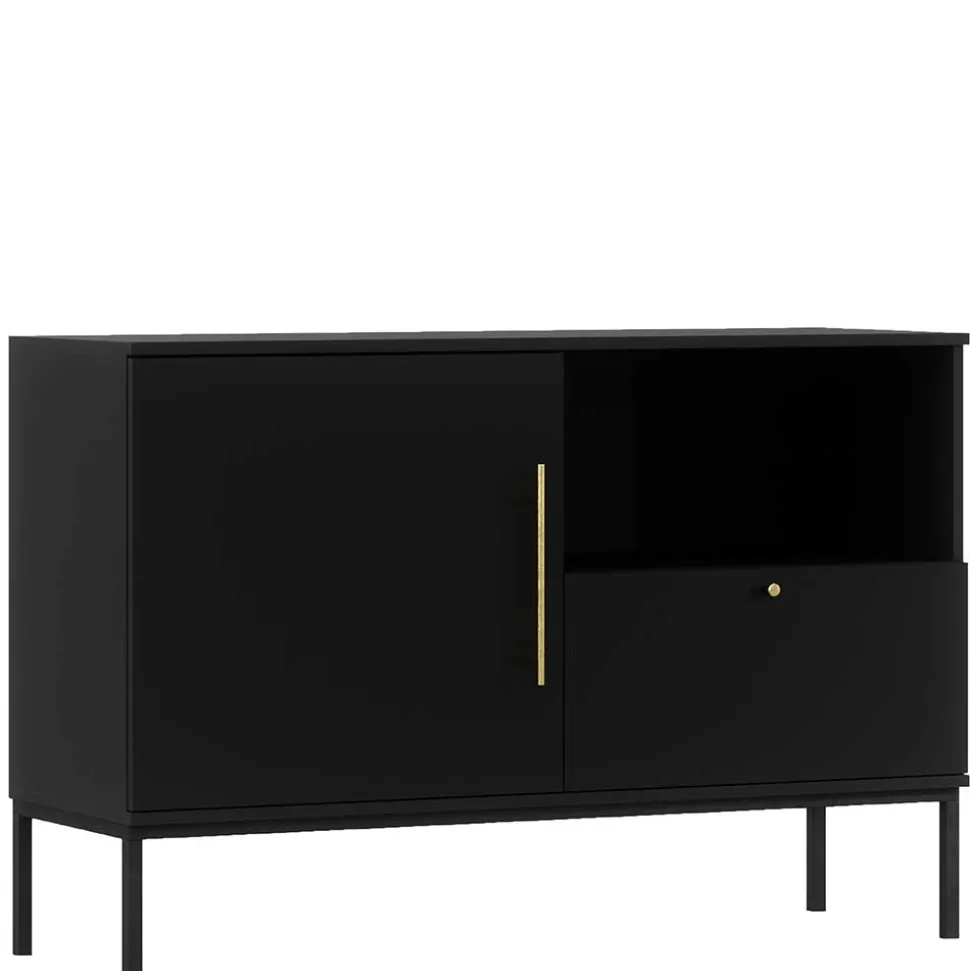Kommode in Schwarz mit Gold - Groot