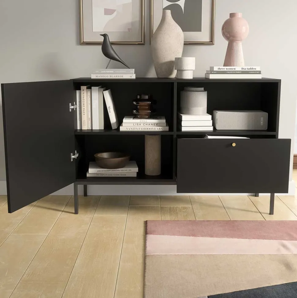 Kommode in Schwarz mit Gold - Groot